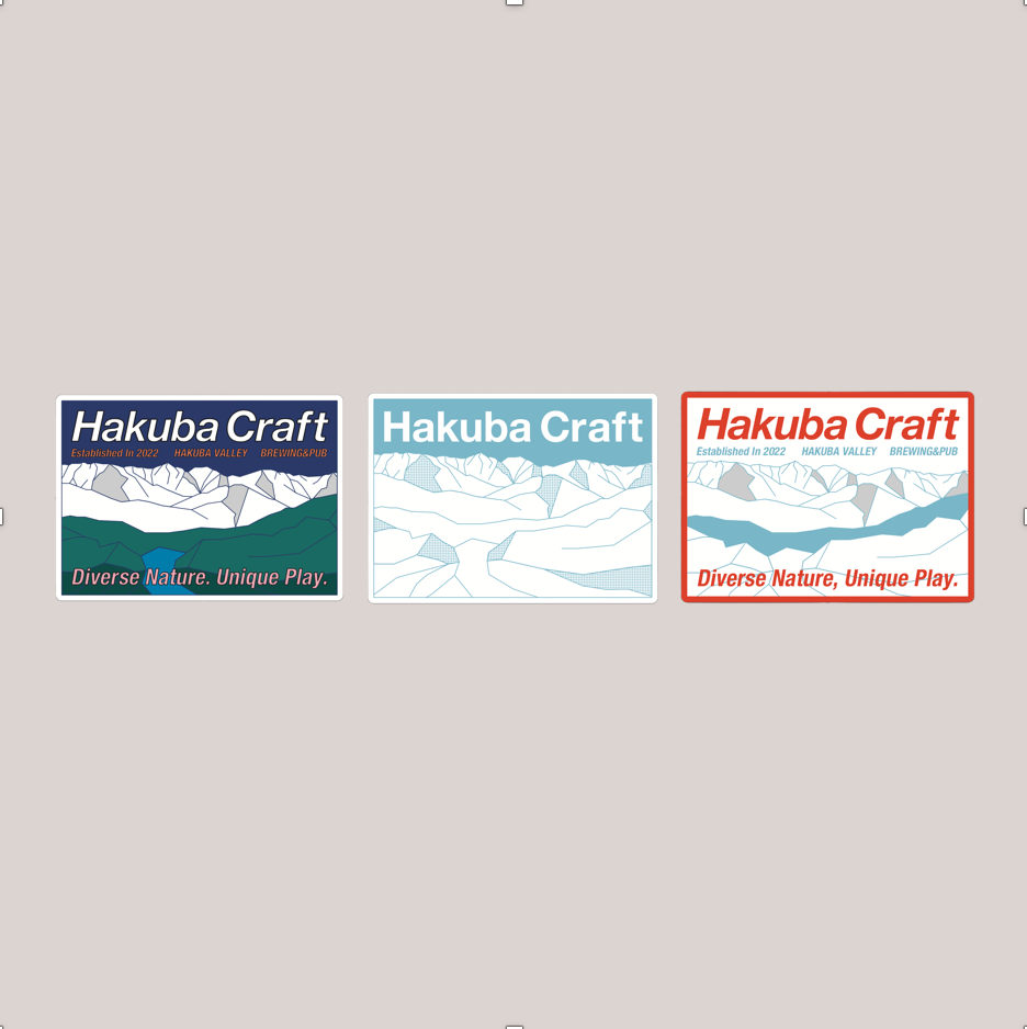 HAKUBA CRAFT 三山ステッカー