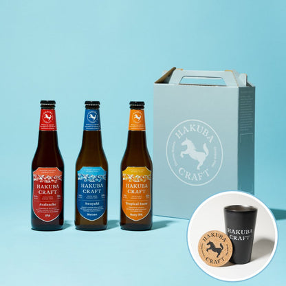 【ギフティ】定番ビール3本とタンブラコースターセット
